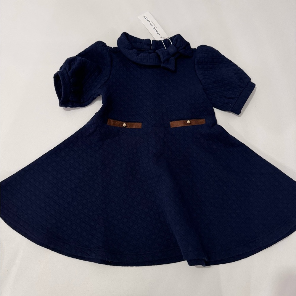 Navy blue Janie and Jack dress toddler 2T